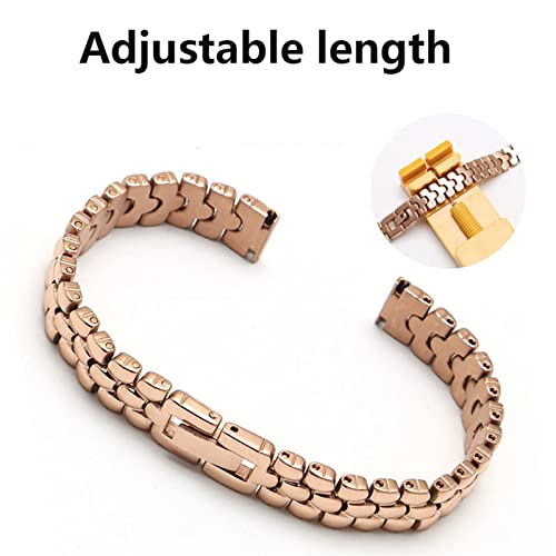 Bracelet de montre à la mode pour dames en acier brillant