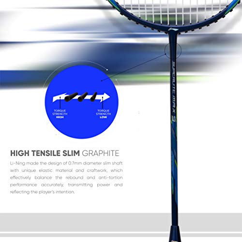 Image of Li-Ning G-Force Superlite Max 9 Carbon Graphite Badminton Racket with Full Racket Cover