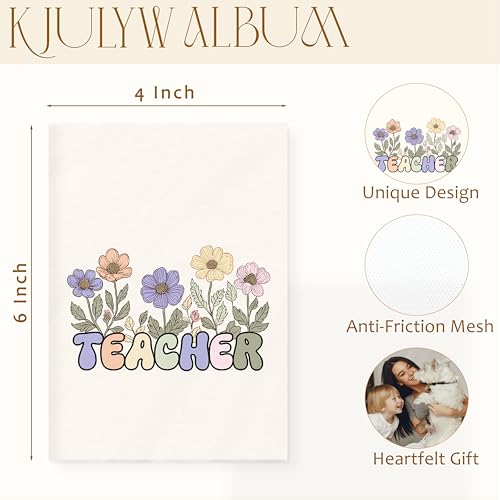 Álbum de fotos para profesores 10x15 cm, regalos de agradecimiento para mujeres docentes, regalos de graduación, álbum bohemio con flores para 18 bolsillos y 36 fotos miniatura 7