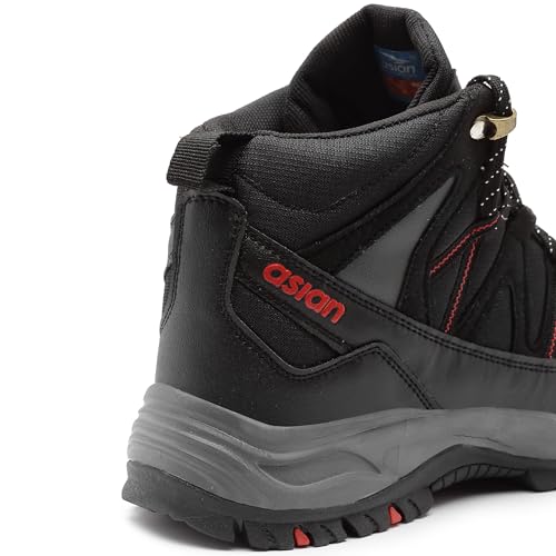 Image of ASIAN Men's Everest-21 Sports Trekking & Hiking,Walking Hi-Neck Shoes with Rubber Outsole & Memory Foam Insole Lace-Up Shoes for Men's & Boy's