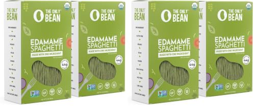 Image of The Only Bean - High Protein Pasta Edamame Spaghetti Noodles - Gluten Free Pasta, Low Carb Pasta Organic, Keto, Low Carb Noodles, Protein Noodles, Healthy, Certified USDA Organic, 8oz (Pack of 4)