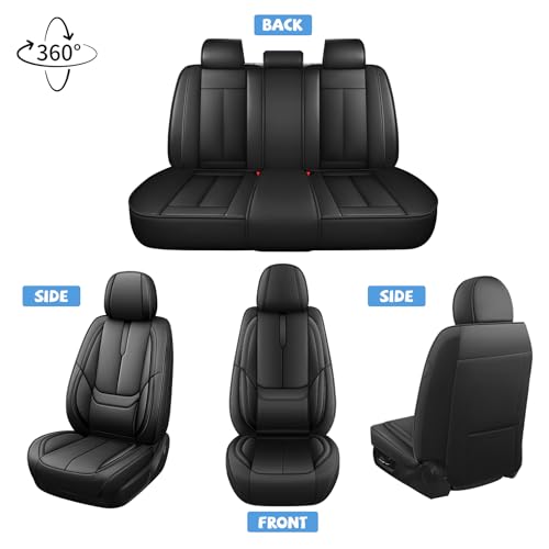 Image of ILMO Seat Covers for Chevy Silverado 2007-2026 (Classic Black,Full Set)