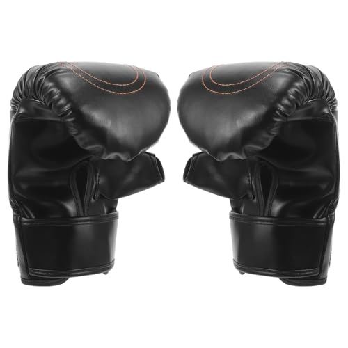 MERRYHAPY Boxeo Portátiles de PU Negro Diseño Ergonómico y Liviano para Ejercicios, 1 Par de Protectores de Kickboxing