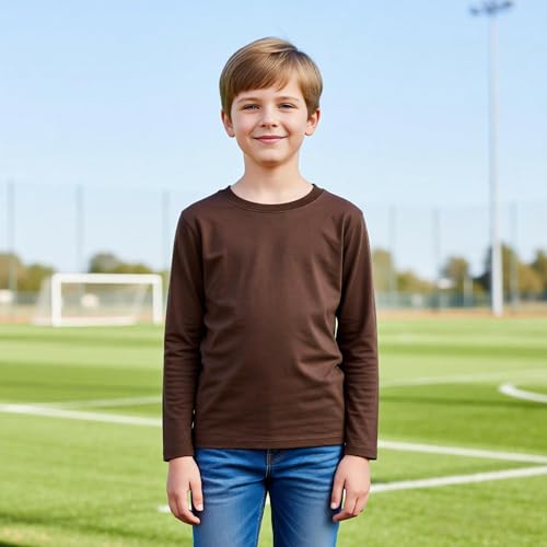 Image of Cadidi Dinos Boys Girls Long Sleeve Shirts Cotton Casual Crewneck Printed Kids T-Shirts