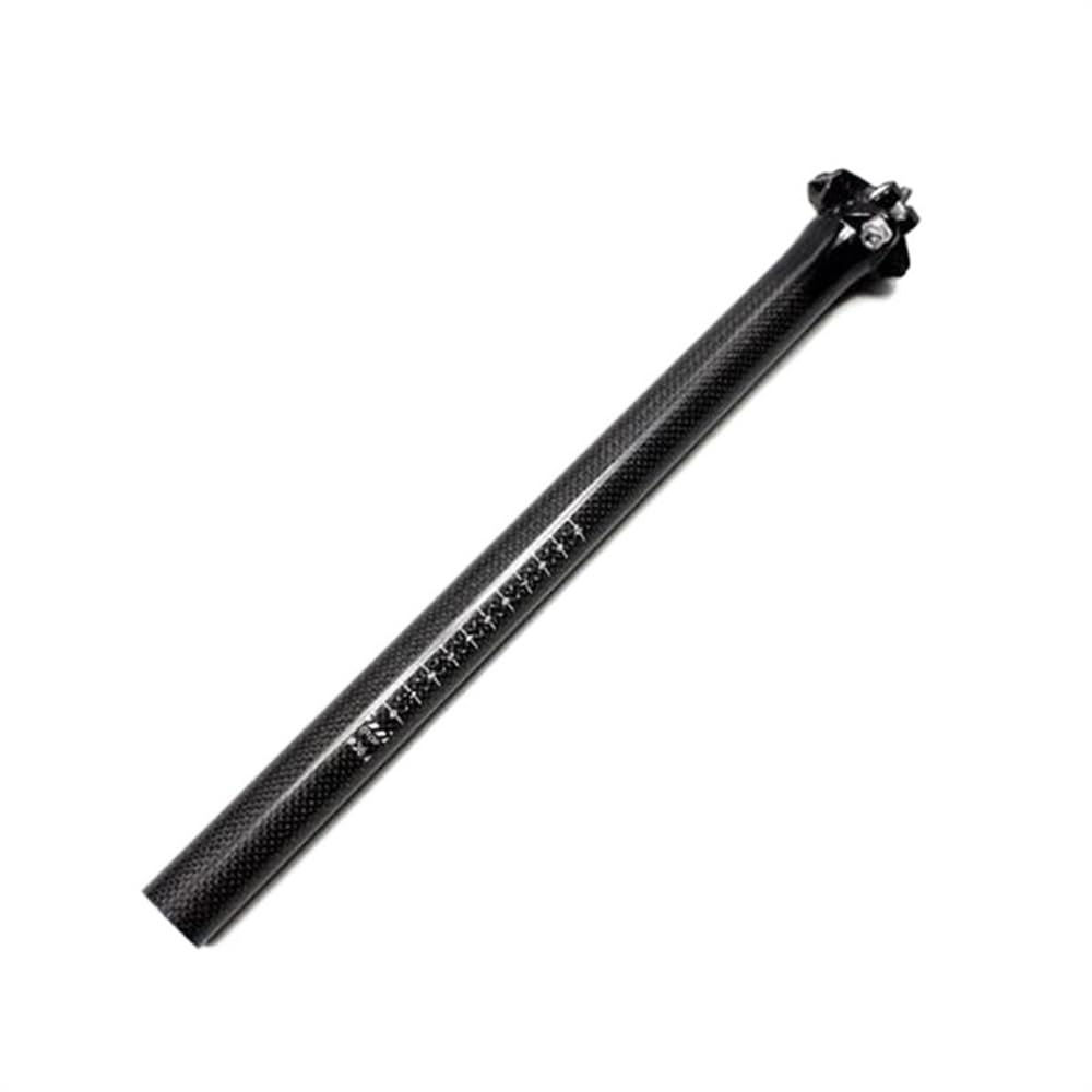 Tige de selle en carbone 3K brillant 30.4mm pour vélo de route et VTT haut de gamme