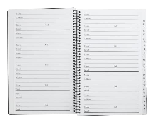 Iconikal Address And Telephone Book, Black, 8 X 5 Inches #TOP3