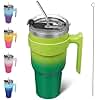 BJPKPK 40 oz Tumbler With Handle Insulated Tumbler With Lid And Straw Stainless Steel Travel Mug Coffee Cups,Bamboo Grove