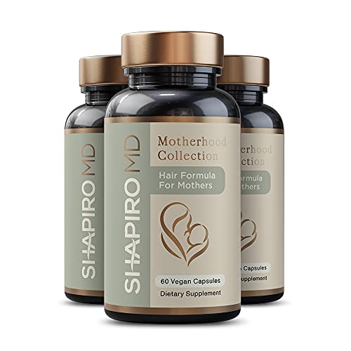 Vegan Hair Health Supplement for Prenatal and Postpartum Mothers. Vitamins Fight Hair Loss and Support Healthy Hair Growth During and After Pregnancy. Safe for Breastfeeding Mothers. Shapiro MD