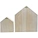Da Jia 2PCS Wooden House-Shaped Wall Storage Shelf Kid's Room Decoration(White)
