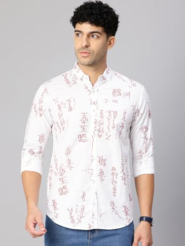 Image of Majestic Man Men's Stylish Unique Print Casual Shirt - Pure Cotton| Full Sleeve | Trendy & Comfortable