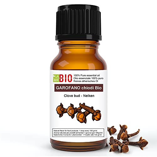 Clavo Bio Aceite Esencial 100% Puro 10 ml - Uso Alimentario Terapeutico Cosmetico Aromaterapia - Laborbio