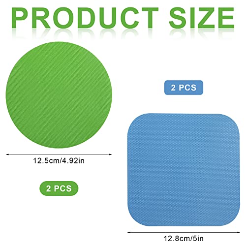 4Pcs Jar Gripper Pads, Multifunctional Rubber Jar Gripper Pad Jar Opener Grippers Kitchen Coaster For Elderly Suffering From Arthritis Children Women Weak Hands (Blue; Green) #TOP1