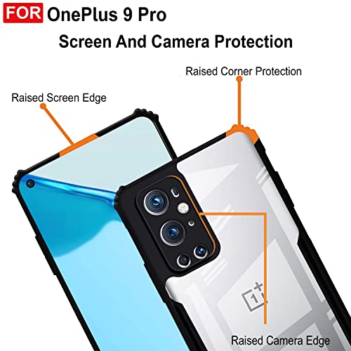 Image of Zapcase Back Case Cover for OnePlus 9 Pro | Compatible for OnePlus 9 Pro Back Case Cover | 360 Degree Back Cover Case | Clear Case with Camera Protection | (TPU + PC | Matte Black)