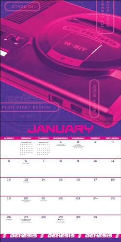 Retro Consoles 2025 Wall Calendar: Featuring Iconic Gaming Systems from Sega