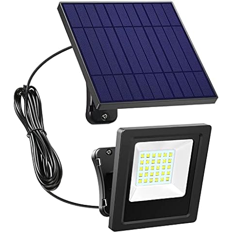 Solar Powered Flood Light Outdoor, Awanber Super Bright Solar Shed Light 350° Adjustable IP65 Waterproof Auto Dusk to Dawn Solar Security Light for Barn, Garden, Garage, Pathway, Yard, Patio, Balcony Cover