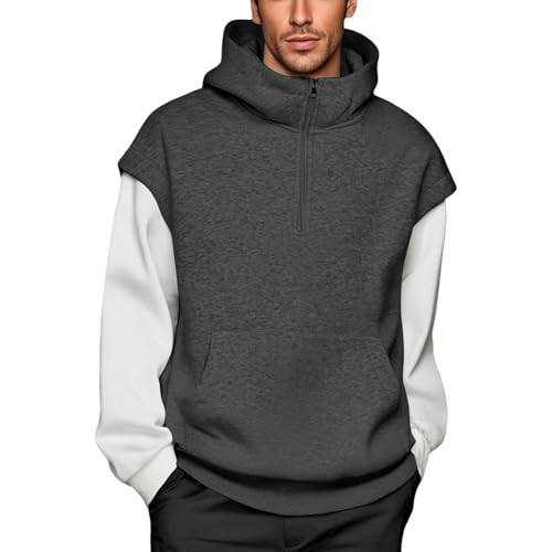 Chaqueta de verano hombre sudadera gris oscuro con capucha 1