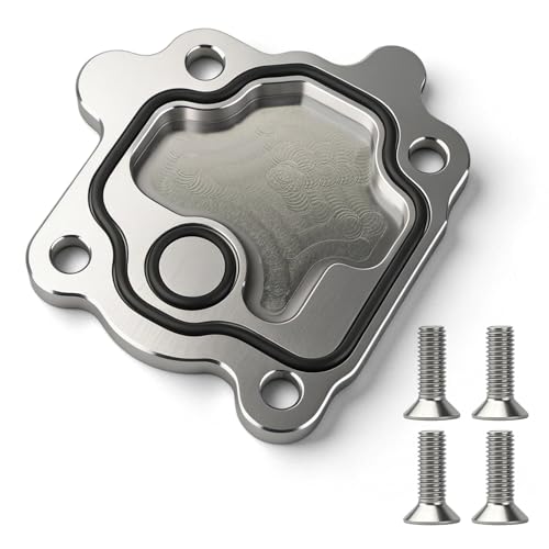 Joytrace Billet Aluminum Engine Vacuum Pump Delete Cover Plate Compatible with 2014-Current GEN 5 V Series LT1 LT4 5.3L 6.2L L82 L83 L84 L86 L87 LT1 L8B LT5 LT2 Vortec Camaro Corvette V8 Engines