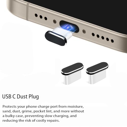 Cubierta de puerto USB C con protector de altavoz para iPhone 17 3