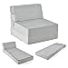 COSTWAY Colchón Plegable 3 en 1, Sofá Cama Plegable en 3 Secciones, Colchón de Espuma de Densidad de 15 cm, Funda Extraíble y Lavable, Cama de Invitados Portátil 190 x 70cm (marrón)