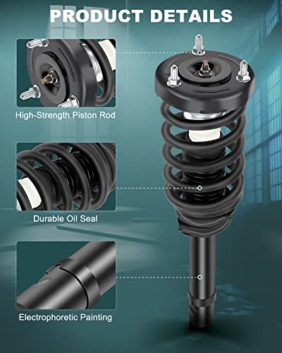 Automuto Strut Spring Assembly Front Pair Shock Absorber Fit 2006-2011 For Hyundai Azera,2006-2010 For Hyundai Sonata Fwd #TOP1