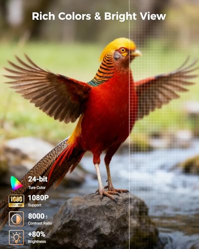 image for ELEPHAS Mini Projector for iphone, Portable Projector with Tripod, 108