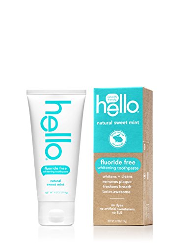 Hello Oral Care Fluoride Free Toothpaste, Natural Sweet Mint, 4.2 Ounce(Pack Of 4)