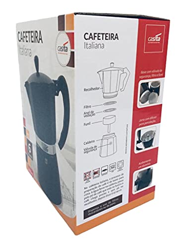 Cafeteira Italiana Alumínio 9 xícaras Vermelha