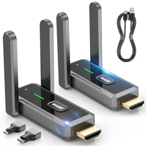Visoud 2026 Wireless Transmitter and Receiver, Up to 492FT Long Range Extender with Antennas, Low...