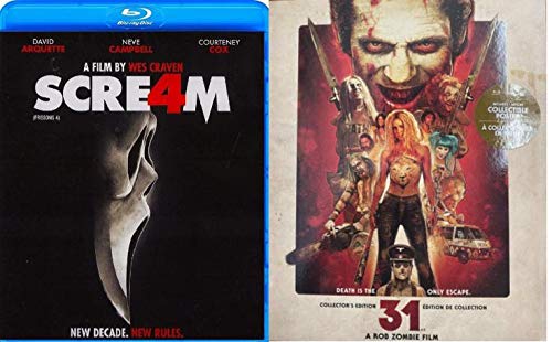 Scream 4 & A Rob Zombie Film 31 - (Blu-ray) + Includes Collectible poster of 31 Movie Scream 4 & A Rob Zombie Film 31 - (Blu-ray) + Includes Collectible poster of 31 Movie