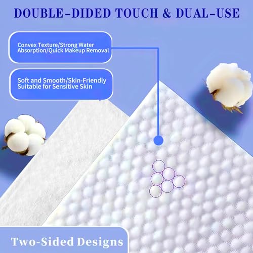 Disposable Face Towel 100 Count, Soft Cotton Clean Skin Face Towels, Dry Wipes Cotton Facial Towels Wash Cloths Tissue Thickened, Disposable Face Towelettes for Cleansing, Makeup Remover and Skincare