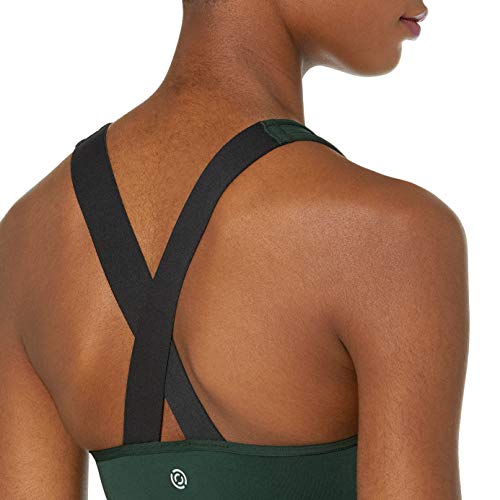 Core 10 Women's All Around Medium-Support Strappy, Cross-Back, And T-Back Yoga Sports Bra, Deep Green, 2X #TOP2