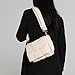 NAARIIAN Puffer shoulder bag Nylon padded woven handbag designer crossbody dupes women down purse(beige)