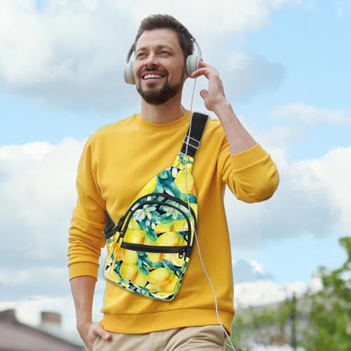 Bolsa de pecho masculina y compacta con motivos artísticos multicolor 3