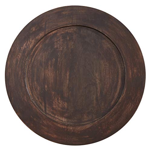 Dark Wood Charger Plates (Set of 4)
