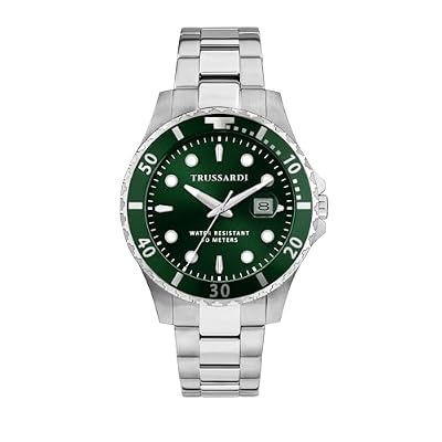 Trussardi Orologio da uomo, tempo e data, analogico, bracciale in acciaio, collezione City Life - R2453169004
