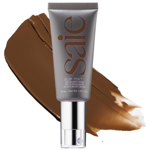 Saie Slip Tint Tinted Sunscreen for Face, SPF 35, Ten (1.35 oz)