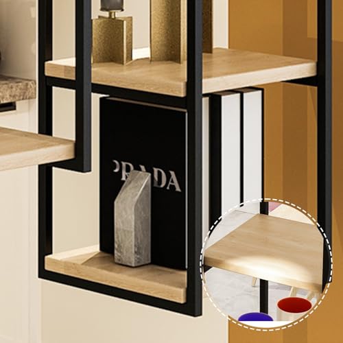 Étagère de rangement flottante en métal noir au design suspendu robuste - 6