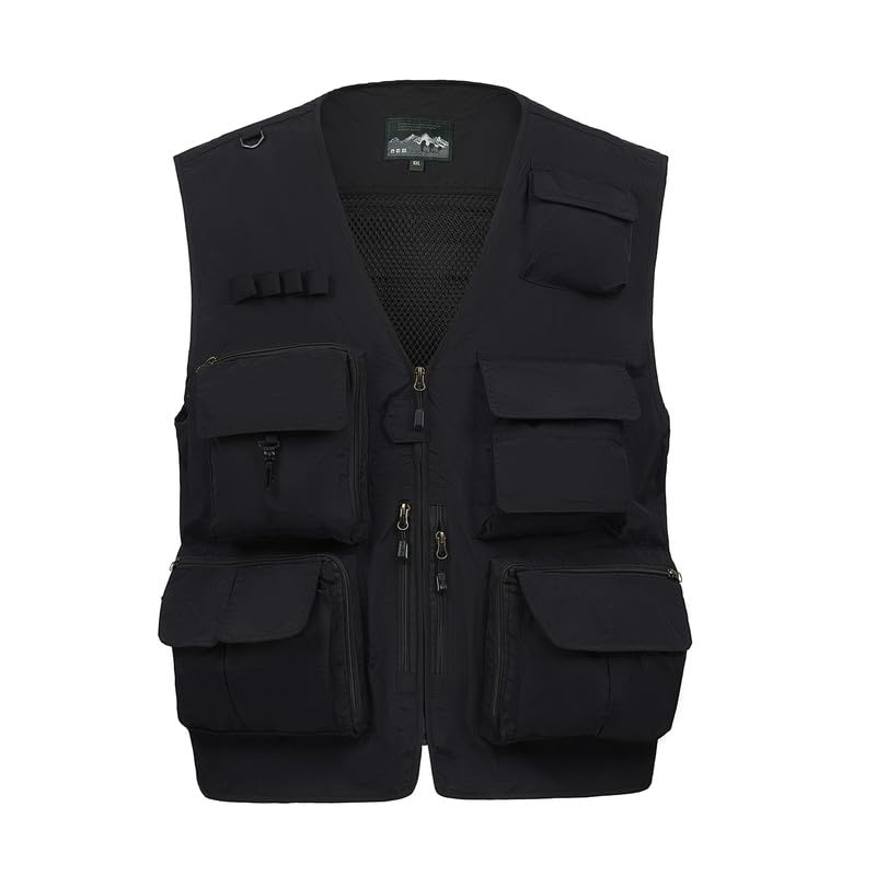 LBL Leading the Better LifeLBL Men's Utility Fishing Vest Lightweight Outdoor Work Safari Travel Photo Multi Pockets Waistcoat Jacket