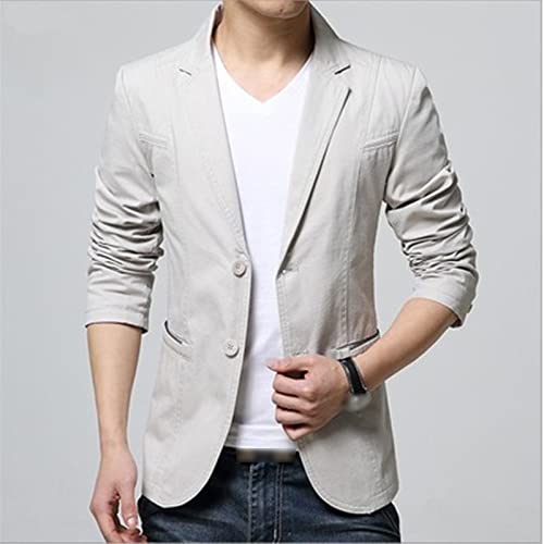 Men's Blazer Spring Fashion Cotton Slim Jacket2