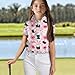 Flaishyardaw Black Cat Polo Shirts for Kids Girls 5-6 Cute & Comfortable Quick Dry Collared Shirt for Tennis, Golf & Casual Wear Lightweight Moisture-Wicking Summer Top for Teens