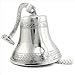 Silversmith Penciled Metal Carved Beautiful Aluminum Brushed Nickel Decorative Bell | Nursery Pirate's Decor Boat Bell | Nagina International (11 Inches, Aluminum)