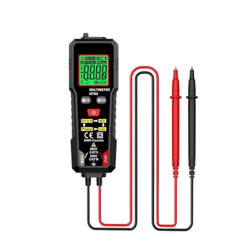 HT93 Digital Multimeter Voltage Tester 2000 Counts AC/DC Volt Meter True RMS NCV Phase Test Multimetro