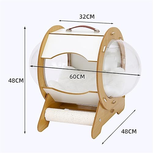 Arbre à chat avec capsule spatiale suspendue et nid confortable pour le repos