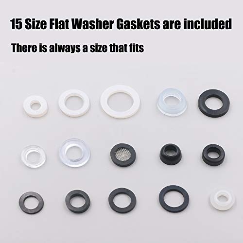89 Pieces Rubber Flat Washer For Faucet Pipe Water Hose，Faucet Areator，Filter Hose Washers,Gas Pipe Gaskets #TOP2