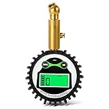 MEANLIN MEASURE 0-100Psi 2' FACE DIAL Digital Pressure Gauge with Rubber Protective Cover，Car and...