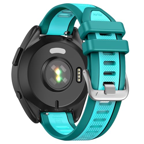 U-LIMVE Correa para Garmin Forerunner 165/Forerunner 245/Forerunner 645/Vivoactive 5/Vivoactive 3/Venu 2 plus/Venu SQ 2, 20 mm, correa de repuesto de silicona con cierre rápido, 20MM