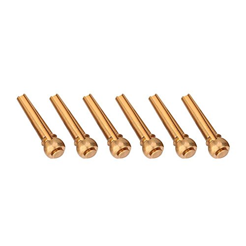 Pacote com 6 pinos de ponte de violão, conjunto de pinos de ponte de corda de guitarra para violão p