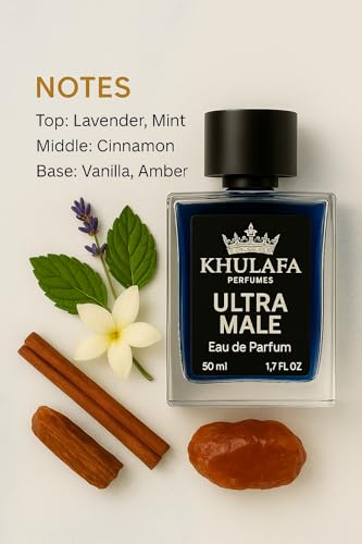 Image of Ultra Male Inspired Perfume for Men | Eau de Parfum with Pear, Cinnamon & Vanilla Notes | Bold & Long-Lasting Fragrance | Clubbing & Night-Out Scent | Gift for Him | 50ML