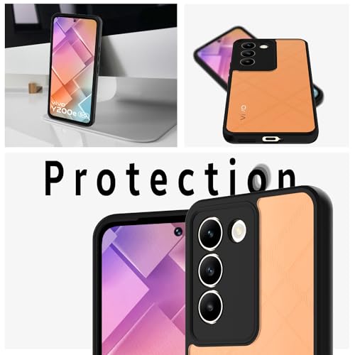 Image of KAPAVER Hybrid Series Back Cover Case Compatible with Vivo Y200e (Black)