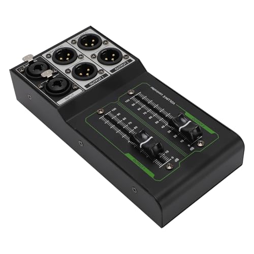 Controlador de Volumen Estéreo Pasivo, Control de Audio HiFi Profesional con Fader de 70 mm y Construcción Metálica Plug and Play para Estudio y Audio Doméstico miniatura 6